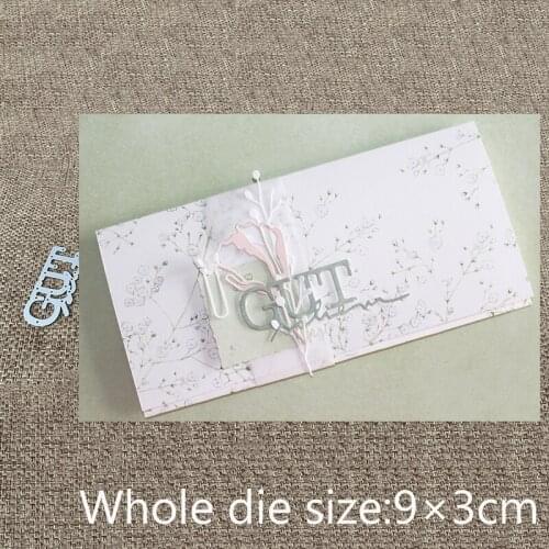 XLDesign Craft Metal Cutting Die cut dies German voucher letter decoration scrapbook Album Paper Card Craft Embossing die cuts