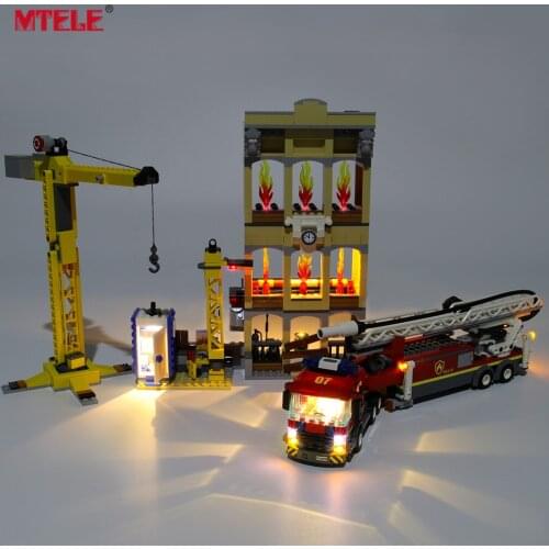 MTELE Brand LED Light Up Kit For CITY Series Downtown Fire Brigade Compatile With 60216 (NOT Include The Model)