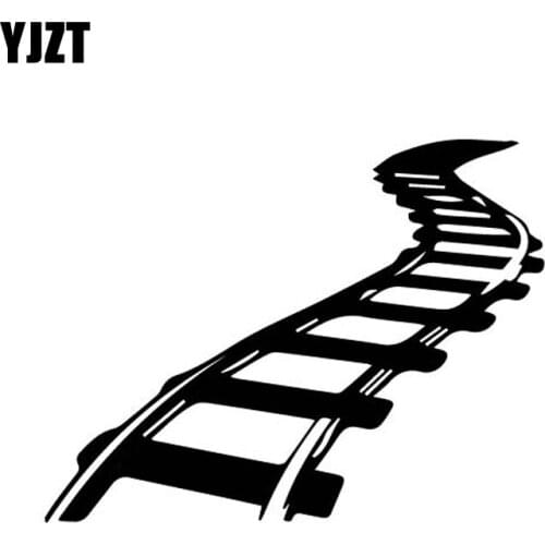 YJZT 15.2CM*11.6CM Dazzling Train Railway Fantastic Vinly Decal Artist Decor Car Sticker Lovely Black/Silver C27-0945