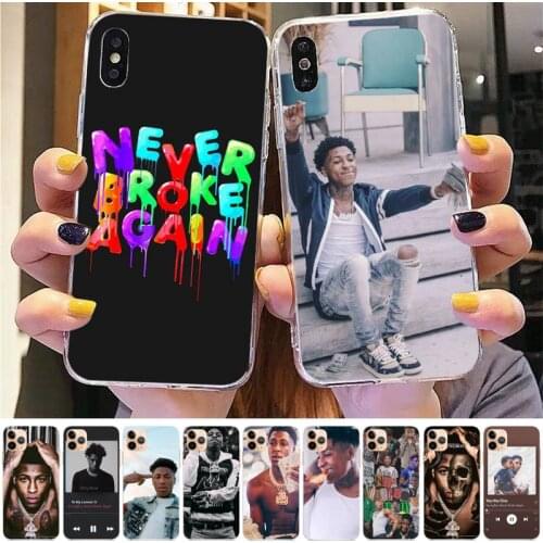 TOPLBPCS Youngboy Never Broke Again Phone Case for iPhone 8 7 6 6S Plus X 5S SE 2020 XR 11 12mini pro XS MAX