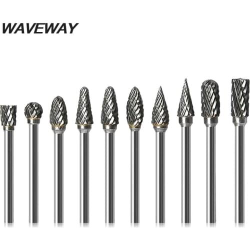 1/8 Tungsten Carbide 3x6mm Drill Bits Rotary Burrs Metal Diamond Grinding Woodworking Milling Cutters For Drill Bits