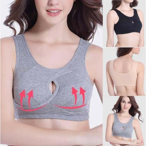 2020 Hot Sale cotton Woman Seamless Soft Active Bra Fitness Solid Bras Anti-sagging Sports Bra Sleep Bra Sets