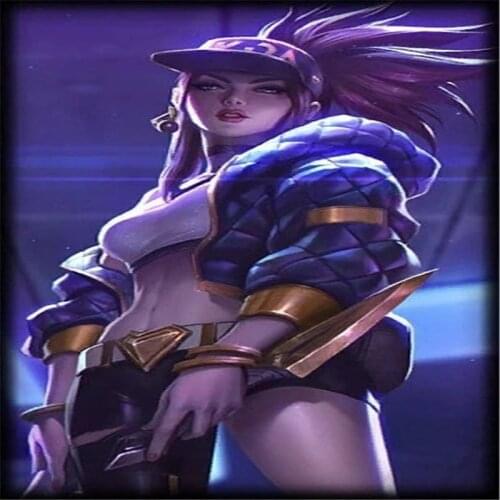 55CM Cosplay Game LOL KDA Idol Singer Akali Tiger Clip Style Wig League of Legends KDA Idol Singer Akali Tiger Clip Style Wig