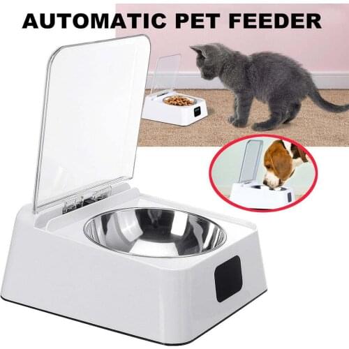 Dog Cat Automatic Infrared Sensor Food Dispenser Pet Feeder Convenient