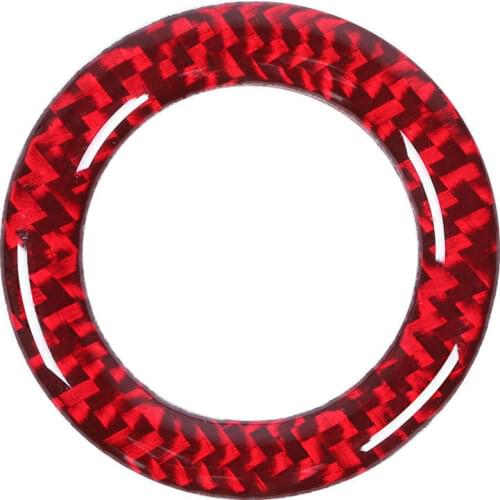 Car styling car mirror protect Carbon Fiber Start Stop Switch Trim Ignition Key Hole Cover Refitting Fit for Ford Mustang