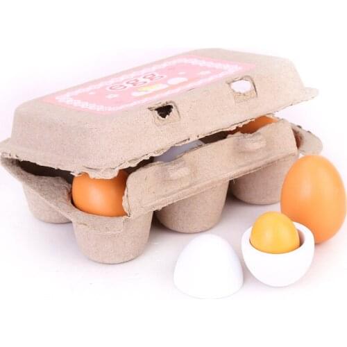 Mother garden strawberry series wood toy baby kids kitchen set wooden eggs toys