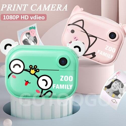 Childrens Camera Instant Print Camera For Kids 12MP 1080P HD Digital Video Photo Camera Toys with Photo Paper Cute Child Camera