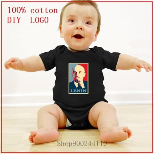 CCCP Soviet Leader Lenin Newborn Baby Cotton Bodysuit Baby set Short Sleeved Jumpsuit Summer Thin Cotton Pajamas BodySuit Baby