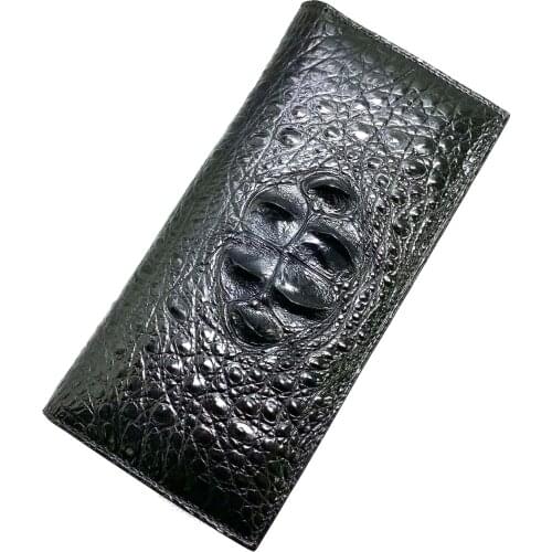 Hongsen new crocodile purse long men wallet Long crocodile male wallet