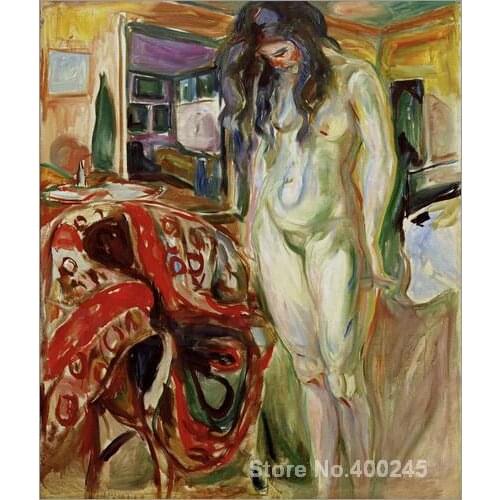 Art gallery Modell am Korbstuhl I by Edvard Munch oil on canvas Handmade High quality
