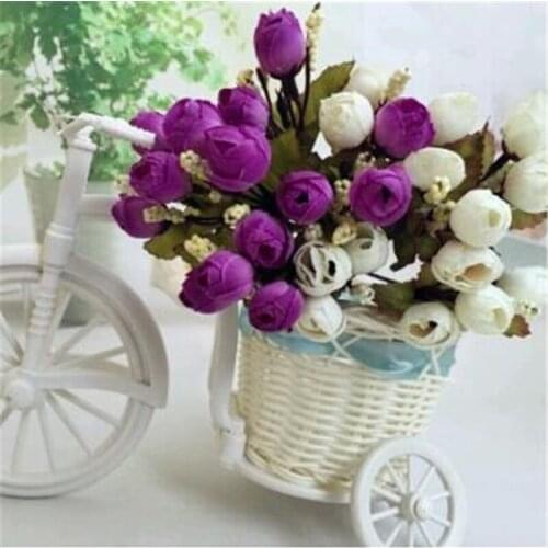 Artificial Rose 15 heads Fresh rose Artificial Flowers Real Touch rose Flowers Home decorations for Wedding Party or Birthday