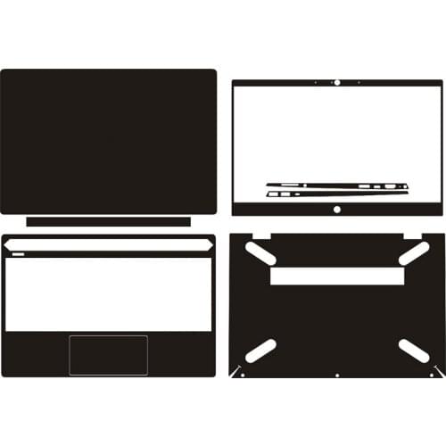 KH Laptop Sticker Carbon fiber Crocodile Snake Leather Skin Cover Guard Protector for HP 13-an0002tu 13.3-inch