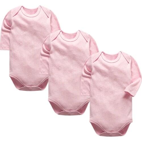 Romper For Newborn Autumn Winter Boys And Girls Long Sleeve Cotton Fashion Onsie 0-24 Months Infant Outfits Baby Clothes 3 Pack