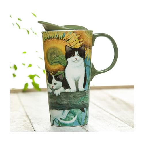Large Capacity Mug Creative Ceramic Milk Coffee Tea Cup Home With Lid Water Cup Drinkware Female Gift Free Shipping