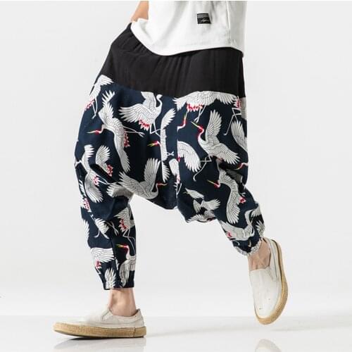 Men Punk Street Cross-pants 2021 Mens Low Rise Lantern Pants Male Print Hip hop Joggers Trousers Ultralarge Harem Pants 5XL