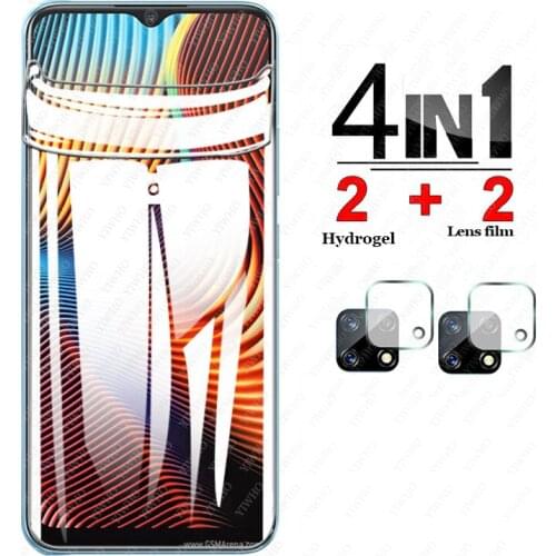 On Realme 7i Globai Soft Tpu Hydrogel Screen Protector for Oppo Realme 7 I 7iglobai 6.5" Tempered Glass Camera Lens Film