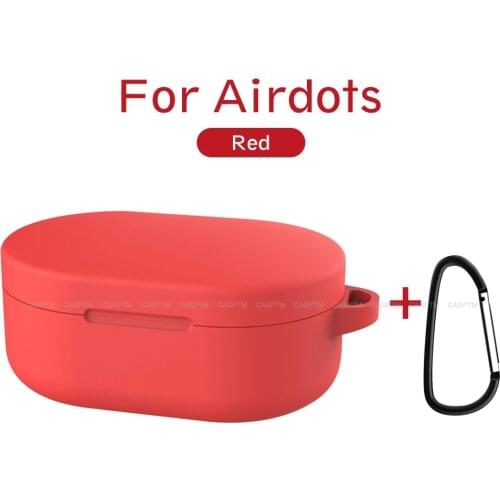Soft TPU Case For Redmi Airdots Colorful Silicone Earphone Protective Case Headset Charging Cover For Red mi Air dots With Hook