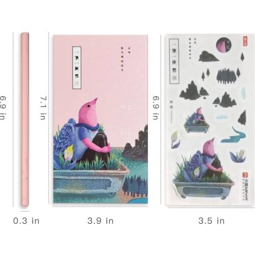 MiYA HIMI Little Birds Artist and Kids Charcoal soft Pencil Set for Drawing Sketching 12 Pcs in one set stickers attached
