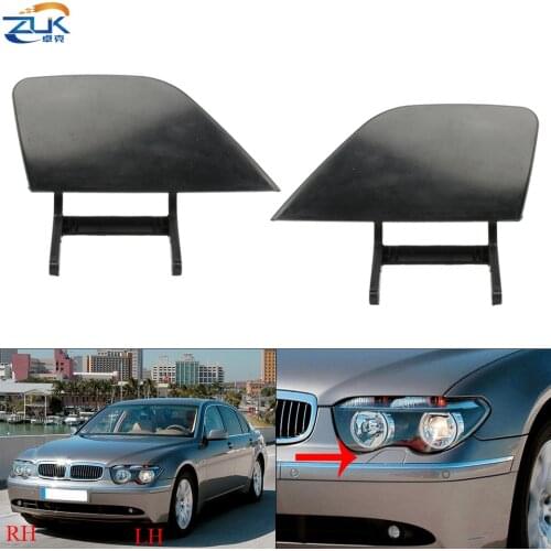 ZUK Left Right Front Bumper Headlight Washer Nozzle Cover Washer Cap For BMW 730 735 740 745 760 E65 E66 2001-2005 Unpainted