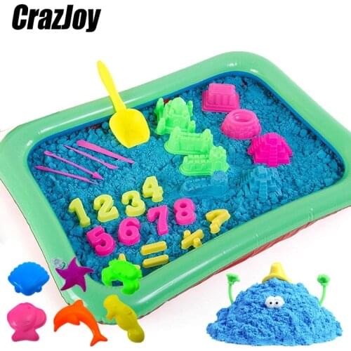 Magic Sand Model Clay Tools Diy Indoor Plasticine Sand Castle Mold Building Dynamic Sand Soft Clay For Educational Toys