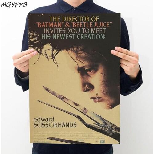 Movie Edward Scissorhands Kraft Paper Poster Wall Sticker Home Decoration Painting