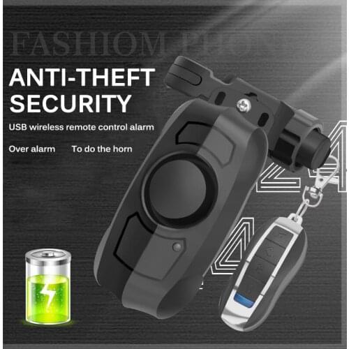 New Anti-Theft Vibration Alarm System Motorcycle Bike Security Lock USB Rechargeable Wireless With Remote Control Intelligent