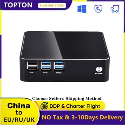Topton Mini Pocket PC Intel Core i7 7567U/i5 6287U Processor Windows 7/8/10 Linux HDMI VGA 300M WiFi BT NUC Game Computer Case