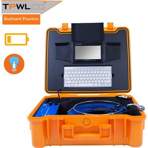 7inch Monitor Industrial Pipe Borescope Inspection Camera IP68 Waterproof 20m Cable Sewer Drain Pipeline Endoscope Video Camera
