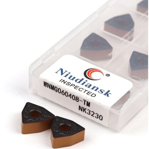WNMG060408-TM NK3230 Two-Color Carbide Inserts External Turning Tool CNC Lathe Tool WNMG060408 Cutting Tool,For Processing Steel