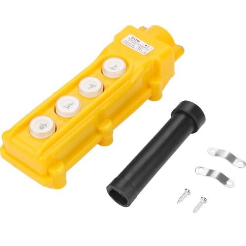 1 Set Waterproof Hoist Switch Controller Crane Chain Hoist 4-channel Push Button Switch Lifting Pendant Rainproof Controller