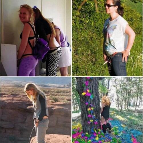 1pcs Portable Stand Up & Pee Women Urinal Toilet Creative Female Soft Silicone Urination Device for Outdoor Camping Travel