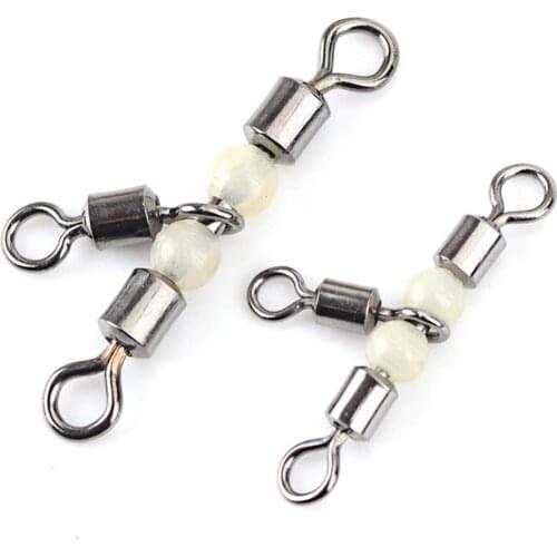 10Pcs Luminous Swivel Fishing Connector Durable Practical Outdoor Fish Accessory