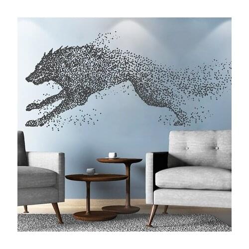 3D Painting Abstract Running Wolf Wall Sticker Paintings For Living Room Wall Bedroom Decor Prints Wall Art Mural Room Decor