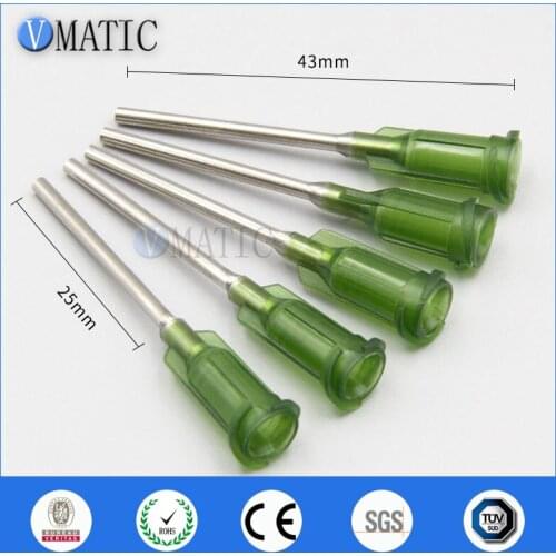 Free Shipping 100Pcs 14G 1'' Glue Dispensing Syringe Needle 1 Inch