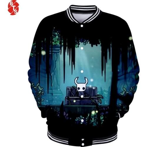 Hollow Knight 3D Printed Baseball Jackets Women/Men Fashion Long Sleeve Jackets 2019 Hot Sale Casual Streetwear Clothes