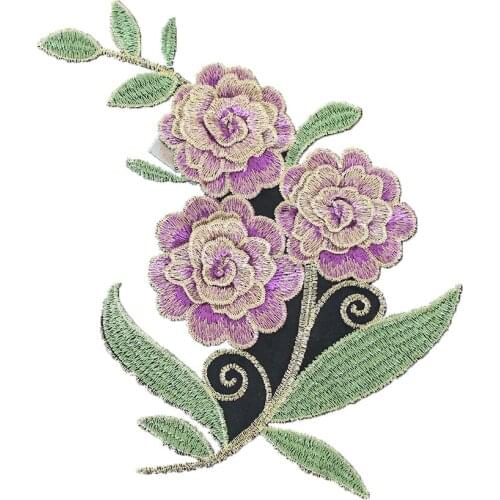 Cheap Rose perfume bottle embroidery patch DIY handmade accessories Iron on patch European and American style