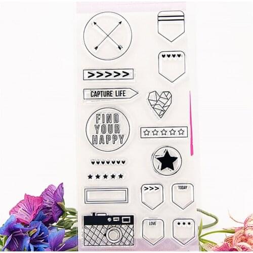 Hot selling DSLR camera transparent clear stamp / silicone seal roller stamp DIY scrapbook album / card production