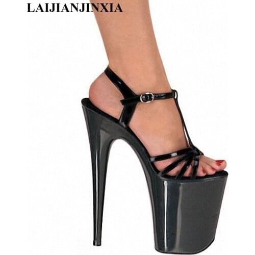 LAIJIANJINXIA Summer Womens Shoes Platform Sandals Pole Dancing Shoes 8 Inch High Heels Shoes Nightclub Dance Shoes E-079