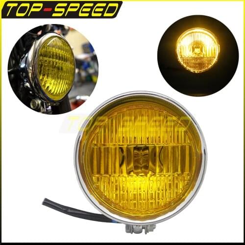 H4 12V High/Low Bulb Retro Headlight Lamp Motorcycle For Harley Honda Kawasaki Chopper Bobber Cafe Racer Touring