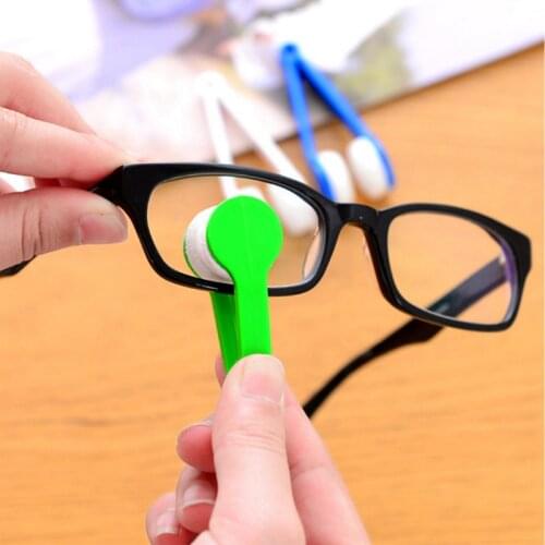 Mini Microfiber Two-side Sunglasses Brush Glasses Brush Spectacles Cleaner Glasses Cleaning Rub Eyeglass Cleaner Brushes
