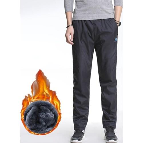 2021 Winter Men Sportswear Joggers Outside Mens Fleece Pants Quickly Dry Thick Sweatpants Male Warm Active Pants Brand Clothing