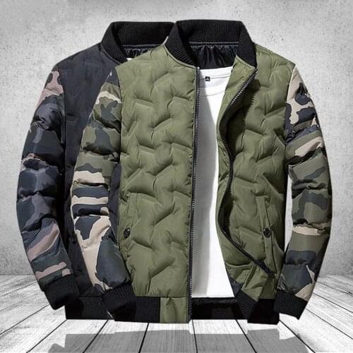 Mens Winter Jackets and Coats Outerwear Clothing 2020 Camouflage Bomber Jacket Mens Windbreaker Thick Warm Male Parkas Military