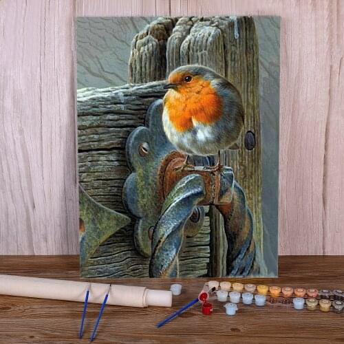 Bird Animal Paint By Numbers Kit Oil Paints 40*50 Canvas Painting Loft Wall Picture Kids Handicraft Wall Art Drawing
