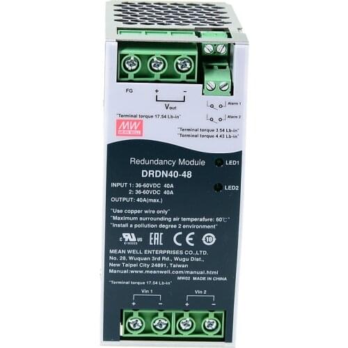 Original Mean Well DRDN40-48 meanwell 48V DC 40A DIN Rail Type Redundancy Module