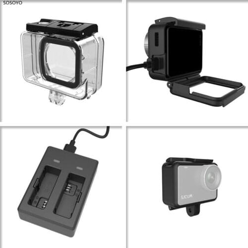Original Waterproof Case Diving Housing Charging Frame Protective Shell Dual battery Charger For SJCAM SJ10 Camera Accessories