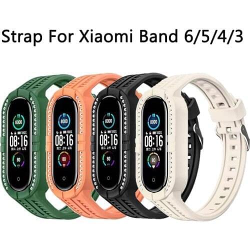 Silicone strap For Xiaomi Mi Band 6 5 4 3 Colourful Replacement Wristband Watch Strap For Xiaomi Mi Band 6 5 4 3 Strap