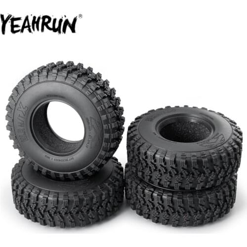 YEAHRUN 1.9" Rubber Rocks Tyres Mud Grappler Wheel Tires 106mm for 1:10 Axial SCX10 RC Rock Crawler Car Upgrade Parts