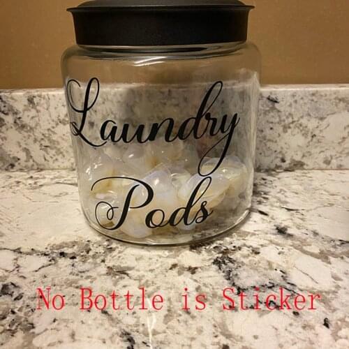 Laundry Pods Label Sticker Decal Vinyl Laundry Room Detergent Label Organization DIY Self-Adhesive Waterproof Home Decor