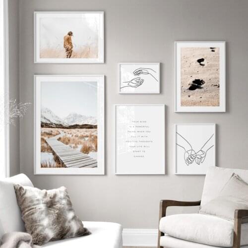 Grass Reed Plant Desert Sweet Love Quote Nordic Posters And Prints Wall Art Canvas Painting Wall Pictures For Living Room Decor