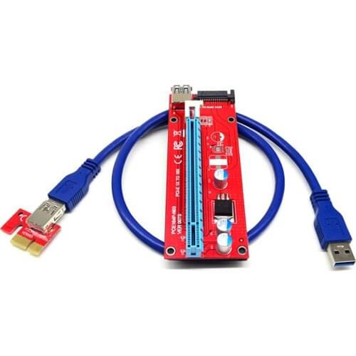 USB 3.0 PCI-E Express 1x to16x Extender Riser Card Adapter with 60cm USB 3.0 extender cablefor bitcoin mining device
